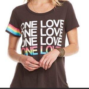 Chaser One Love T-shirt Short Sleeve Black SZ S NWT